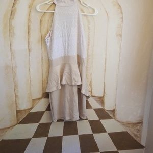 Halter peplum mini dress